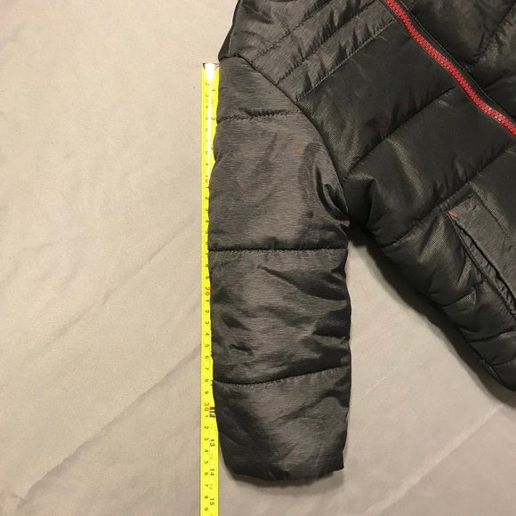 RM 1958 Insulated Hooded Jacket, Black/Red, 4T